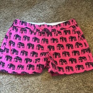 Crown & Ivy Pink Elephant Patterned Shorts